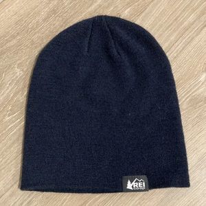 Men’s REI wool beanie navy blue one size